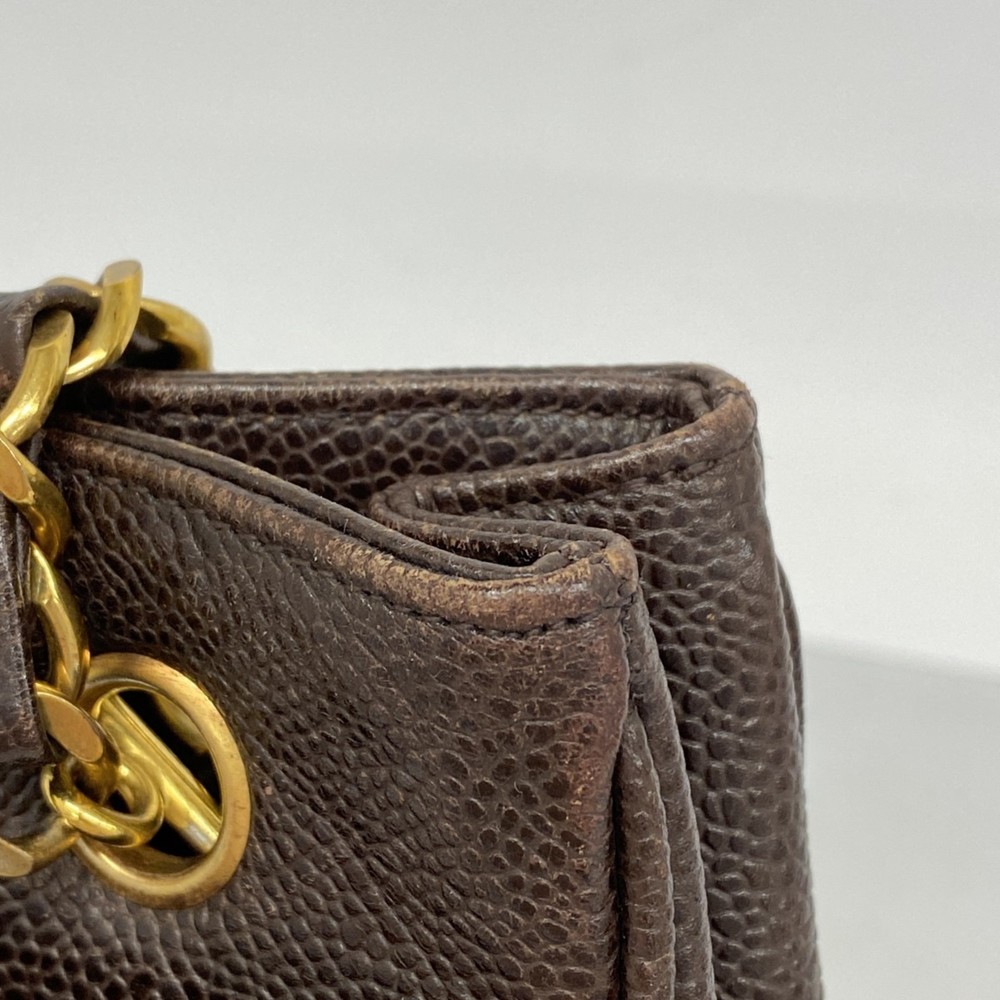 CHANEL Shoulder Bag Chain Caviar Skin Brown - Picture 6 of 16